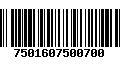 Código de Barras 7501607500700