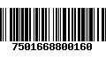 Código de Barras 7501668800160