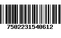 Código de Barras 7502231540612