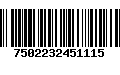 Código de Barras 7502232451115