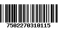 Código de Barras 7502270310115