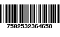 Código de Barras 7502532364658