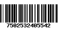 Código de Barras 7502532405542