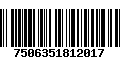 Código de Barras 7506351812017