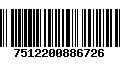 Código de Barras 7512200886726