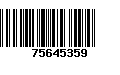 Código de Barras 75645359