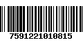 Código de Barras 7591221010815