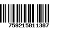 Código de Barras 759215811387