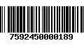 Código de Barras 7592450000189