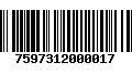 Código de Barras 7597312000017