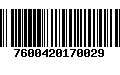 Código de Barras 7600420170029