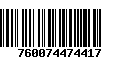 Código de Barras 760074474417