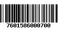 Código de Barras 7601586000700