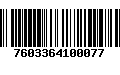 Código de Barras 7603364100077