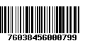 Código de Barras 76038456000799