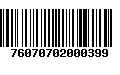 Código de Barras 76070702000399