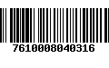 Código de Barras 7610008040316