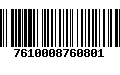 Código de Barras 7610008760801