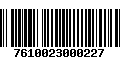 Código de Barras 7610023000227