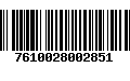 Código de Barras 7610028002851