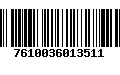 Código de Barras 7610036013511