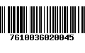 Código de Barras 7610036020045