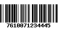 Código de Barras 7610071234445