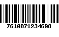 Código de Barras 7610071234698