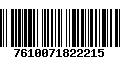 Código de Barras 7610071822215