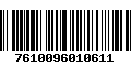 Código de Barras 7610096010611