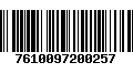 Código de Barras 7610097200257