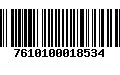 Código de Barras 7610100018534