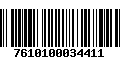 Código de Barras 7610100034411