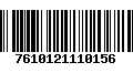 Código de Barras 7610121110156