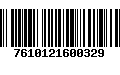 Código de Barras 7610121600329