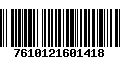 Código de Barras 7610121601418