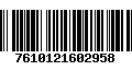 Código de Barras 7610121602958