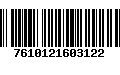 Código de Barras 7610121603122