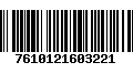 Código de Barras 7610121603221