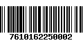 Código de Barras 7610162250002