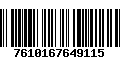 Código de Barras 7610167649115