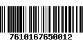 Código de Barras 7610167650012