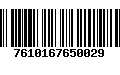 Código de Barras 7610167650029