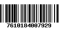 Código de Barras 7610184007929