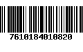 Código de Barras 7610184010820