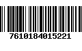 Código de Barras 7610184015221