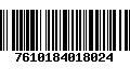 Código de Barras 7610184018024