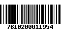 Código de Barras 7610200011954