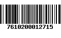 Código de Barras 7610200012715