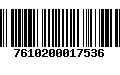 Código de Barras 7610200017536